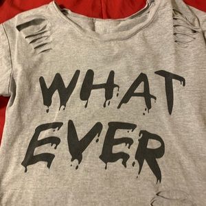 Cropped gray tee